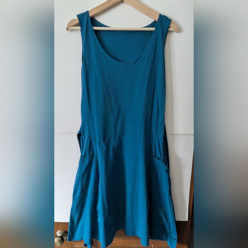 Handmade Tank Dress Medium (Size 6/8) Fit & Flare Pockets Tie Waist